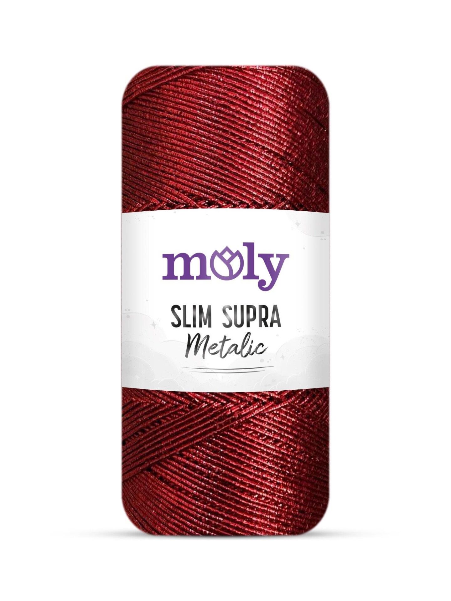 Moly Slim Supra Metalic El Örgü İpi 200 gr 04 Kırmızı