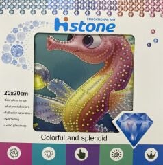 5D Yapışan Boncuk Goblen Mozaik Tablo Pano 20*20 cm Deniz Atı