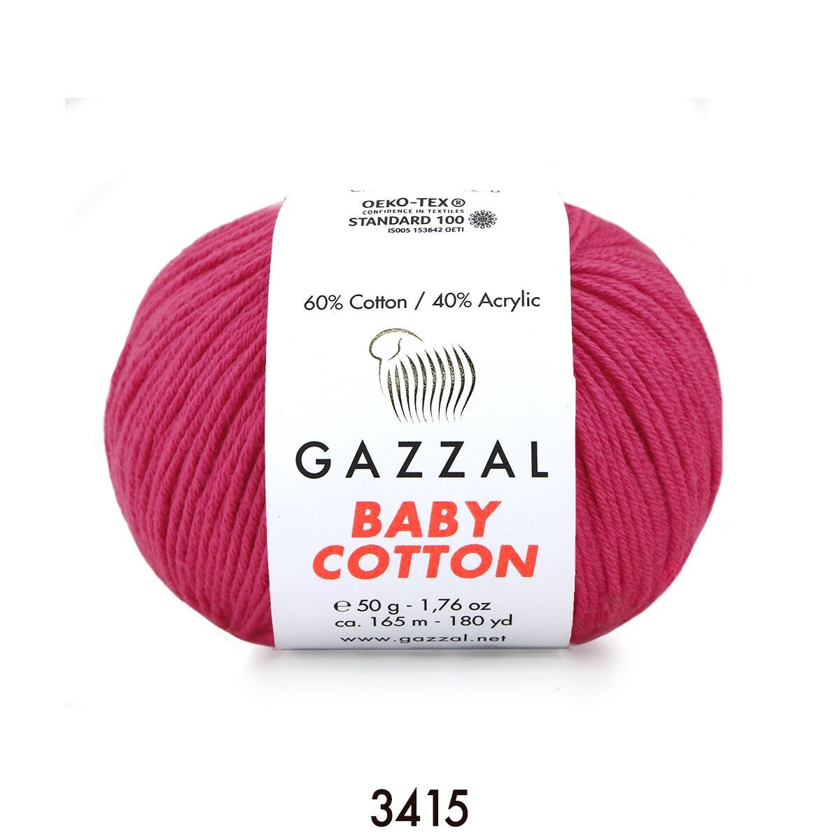 Gazzal Baby Cotton Amigurumi 50gr - Örgü İpi 3415 Koyu Fuşya