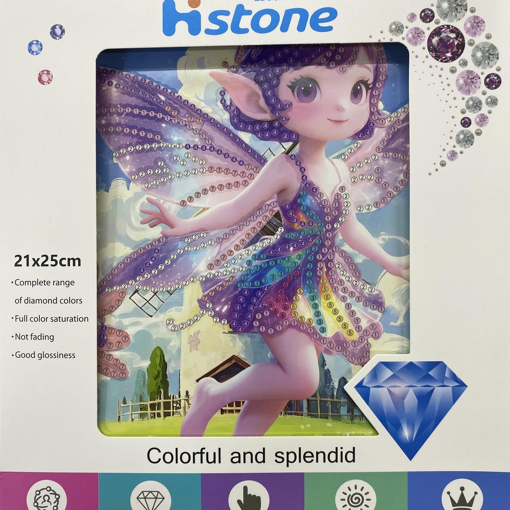 5D Yapışan Boncuk Goblen Mozaik Tablo Pano 21*25 cm Peri