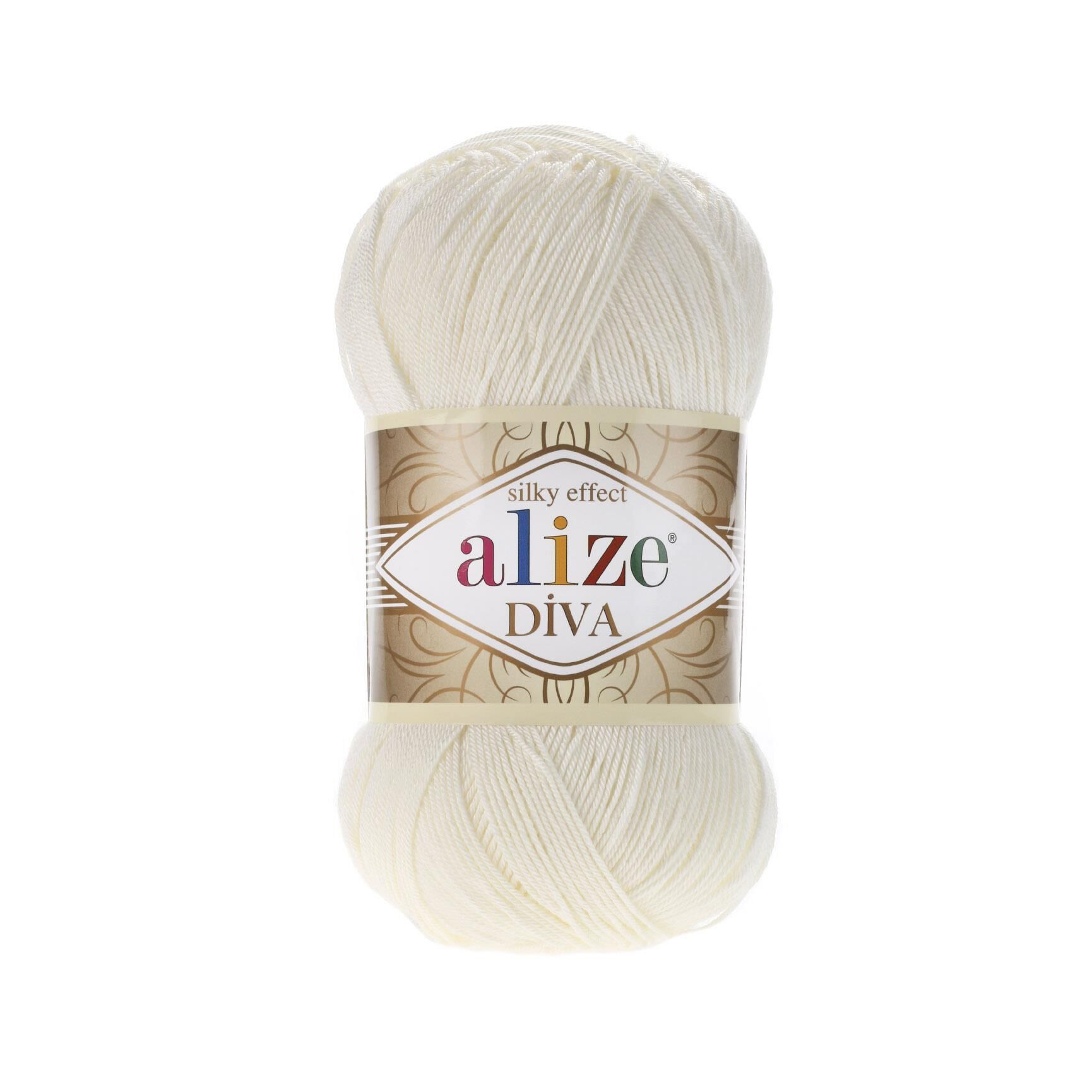 Alize Diva Merserize El Örgü İpliği 62 Krem