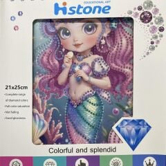 5D Yapışan Boncuk Goblen Mozaik Tablo Pano 21*25 cm Denizkızı