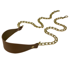 Zincirli Deri Çanta Sapı 107 cm UN107 Gri Altın