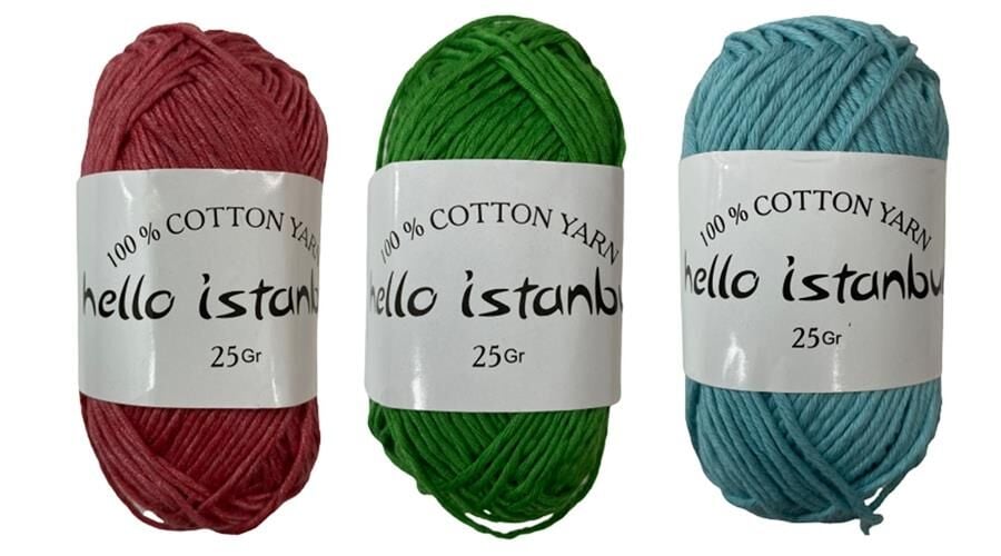 Hello İstanbul Jeans Cotton Yarn Pamuk Amigurumi Punch El Örgü İpliği 25 gr