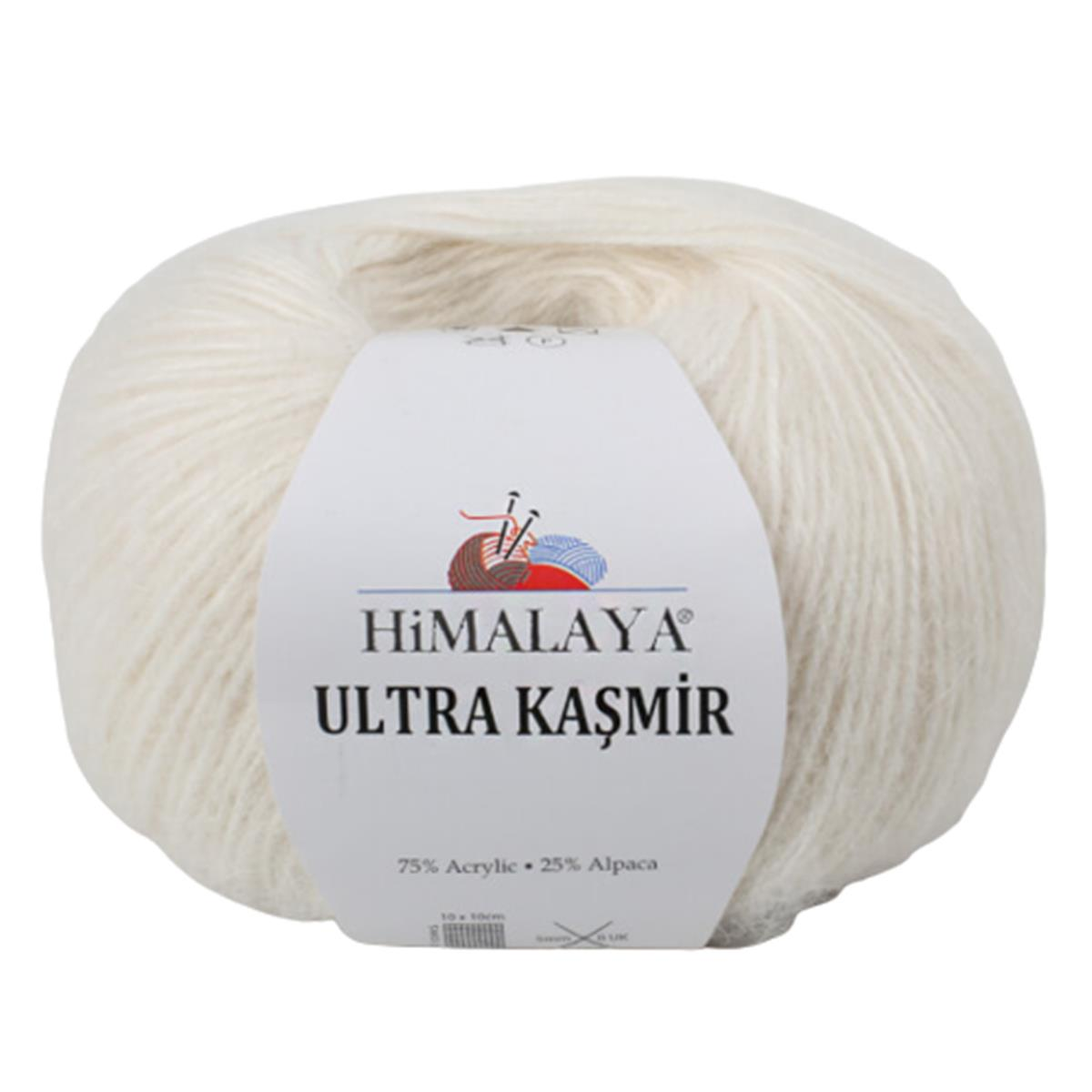 Himalaya Ultra Kaşmir El Örgü İpliği 50 gr 56808 Kırık Beyaz