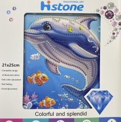 5D Yapışan Boncuk Goblen Mozaik Tablo Pano 21*25 cm Yunus