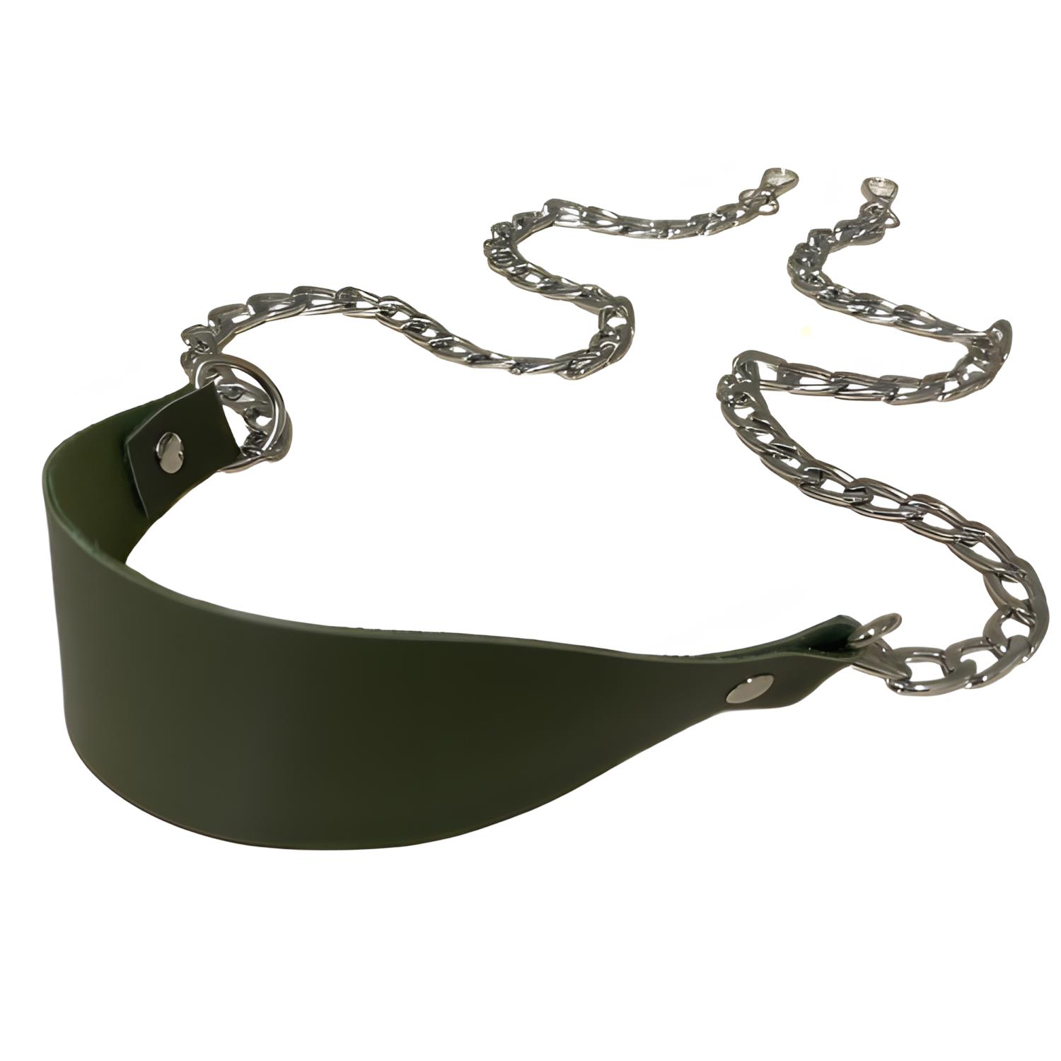 Zincirli Deri Çanta Sapı 107 cm UN107 Haki Gümüş