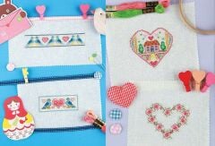 Tuva Kanaviçe Mini Motifler Kalpler Kuşlar Çiçekler