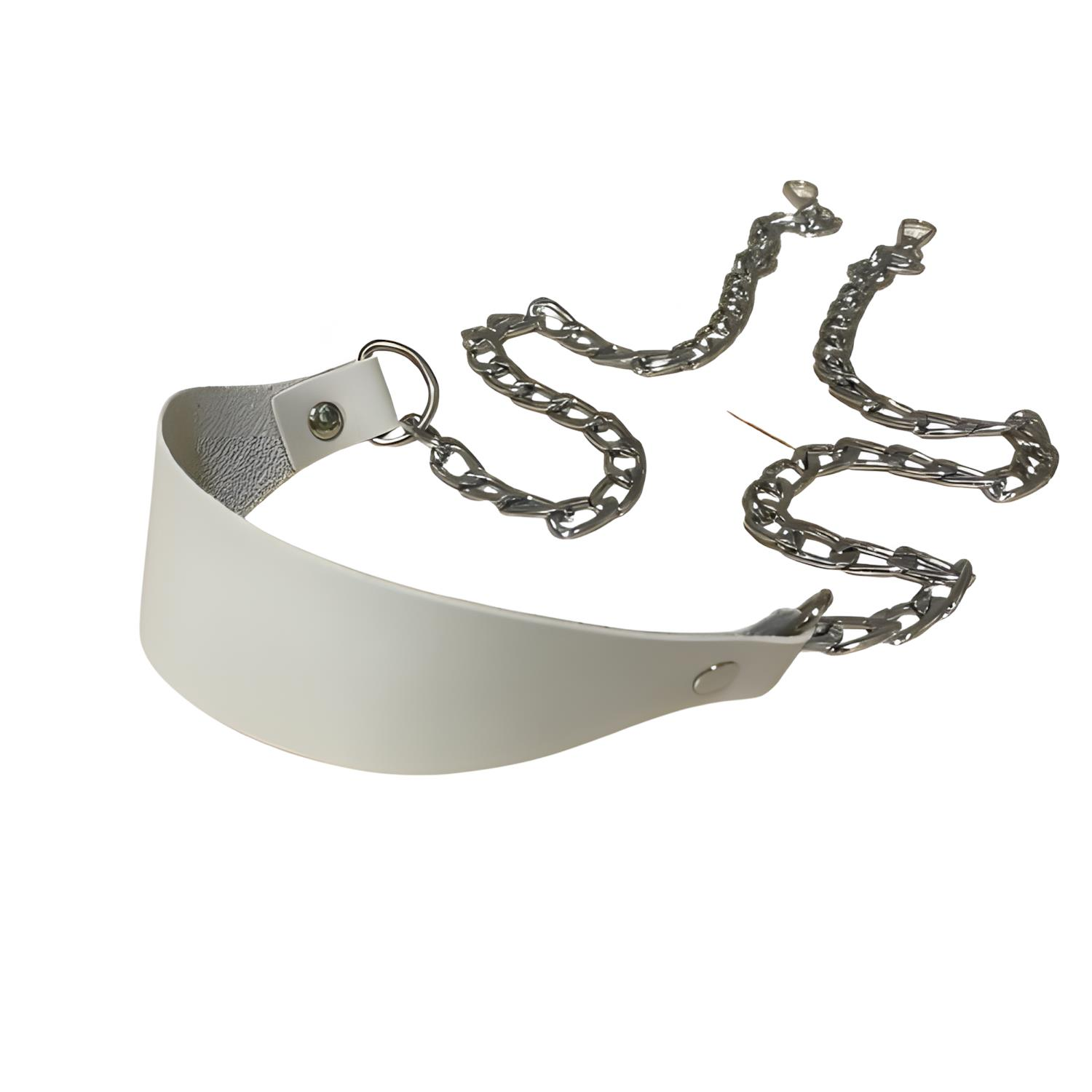 Zincirli Deri Çanta Sapı 107 cm UN107 Krem Gümüş