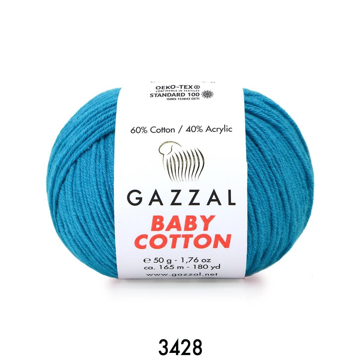 Gazzal Baby Cotton Amigurumi 50gr - Örgü İpi 3428 Koyu Turkuaz