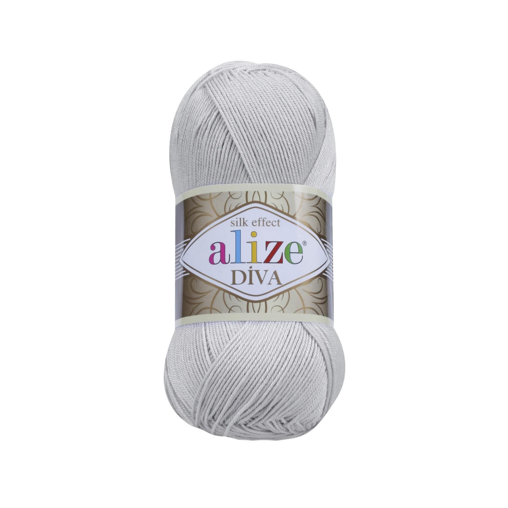 Alize Diva Merserize El Örgü İpliği 168 Açık Gri
