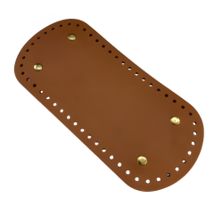 Rivetli Deri Çanta Tabanı Oval 10*22 cm