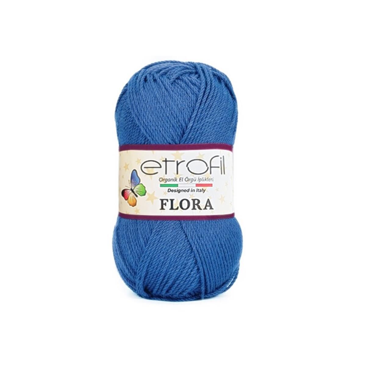Etrofil Flora Patiklik Çoraplık El Örgü İpi 75022 Mavi