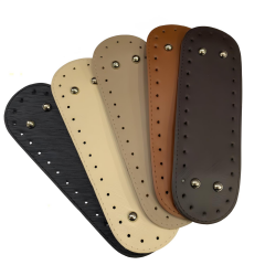 Rivetli Deri Çanta Tabanı Oval 7*22 cm