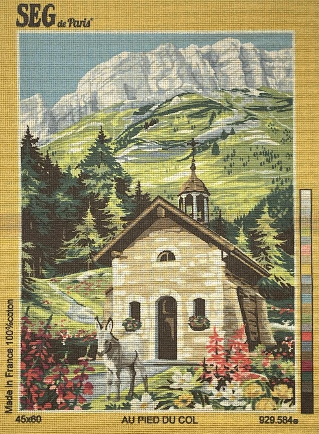 Seg Baskılı Goblen 929 584 Au Pied Du Col 45x60cm Tablo Pano Sadece Goblen Kumaşı SORUNSUZ