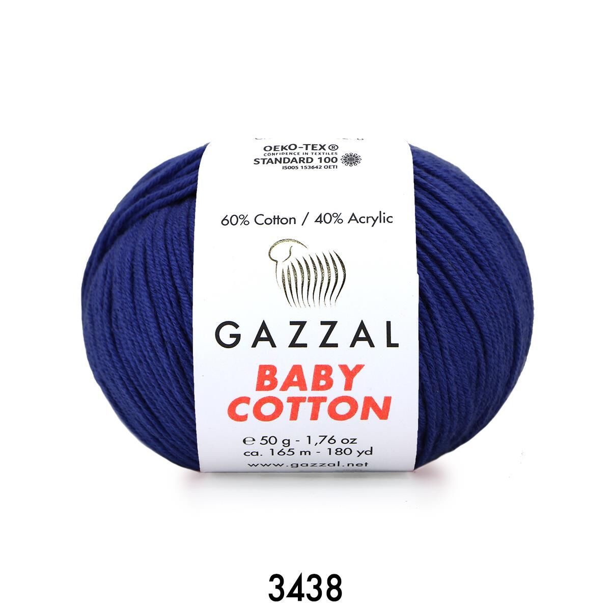 Gazzal Baby Cotton Amigurumi 50gr - Örgü İpi 3438 Lacivert