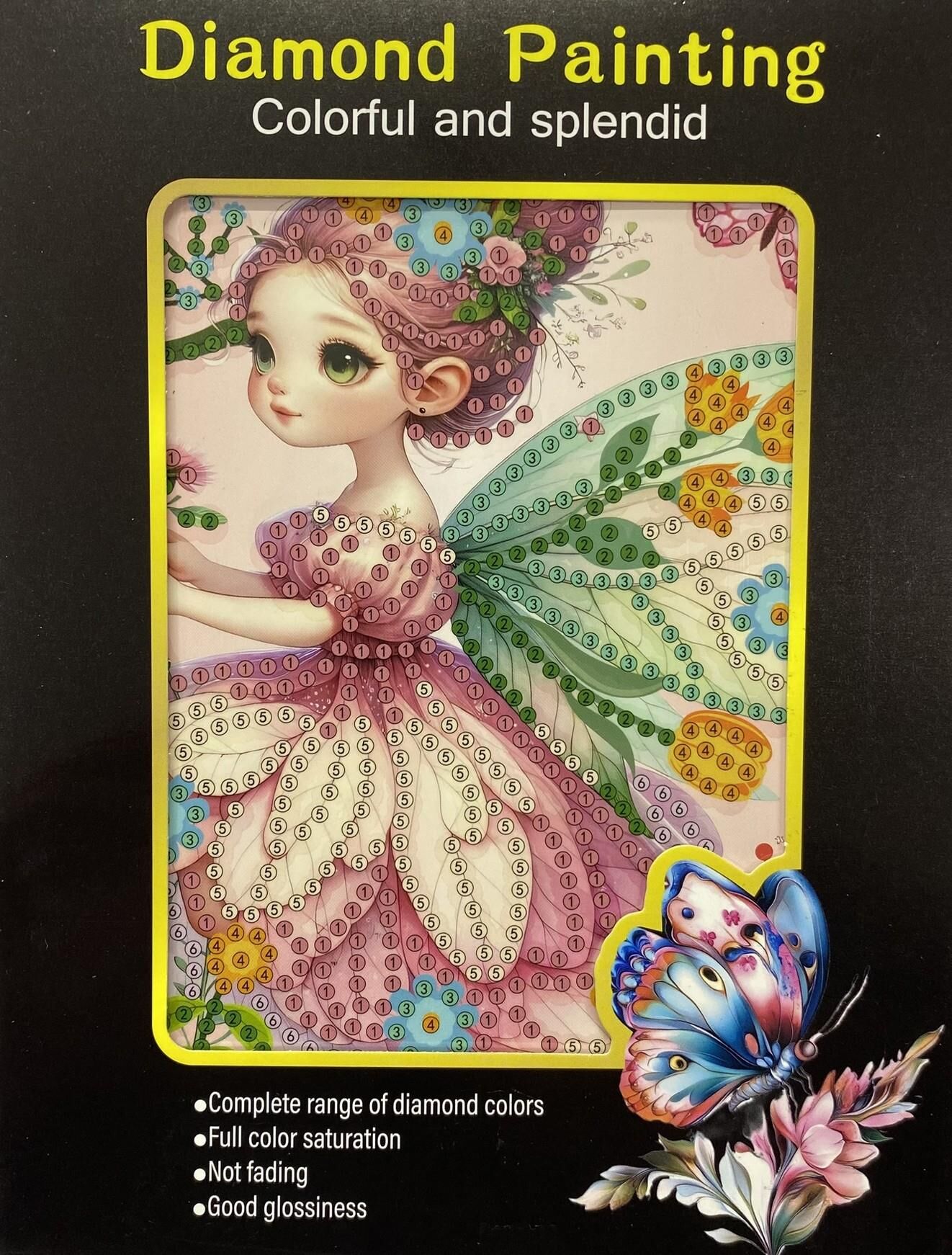 5D Yapışan Boncuk Goblen Mozaik Tablo Pano 15*20 cm Peri