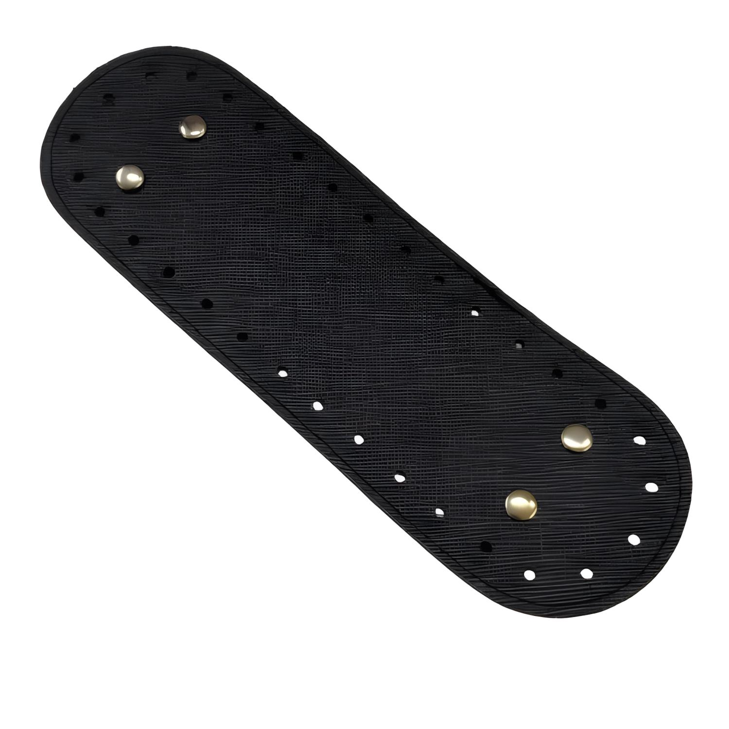 Rivetli Deri Çanta Tabanı Oval 7*22 cm Siyah