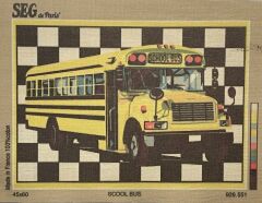 Seg Baskılı Goblen 929 551 School Bus 45x60cm Tablo Pano