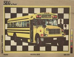 Seg Baskılı Goblen 929 551 School Bus 45x60cm Tablo Pano
