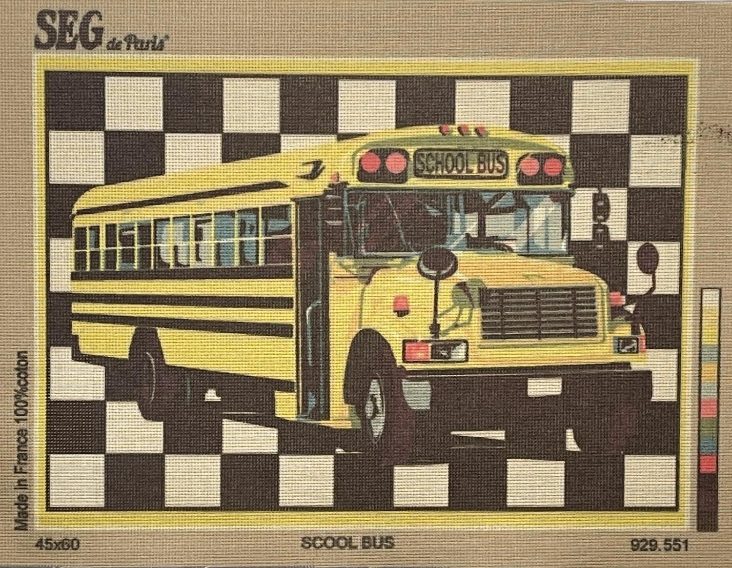 Seg Baskılı Goblen 929 551 School Bus 45x60cm Tablo Pano Sadece Goblen Kumaşı A KALİTE