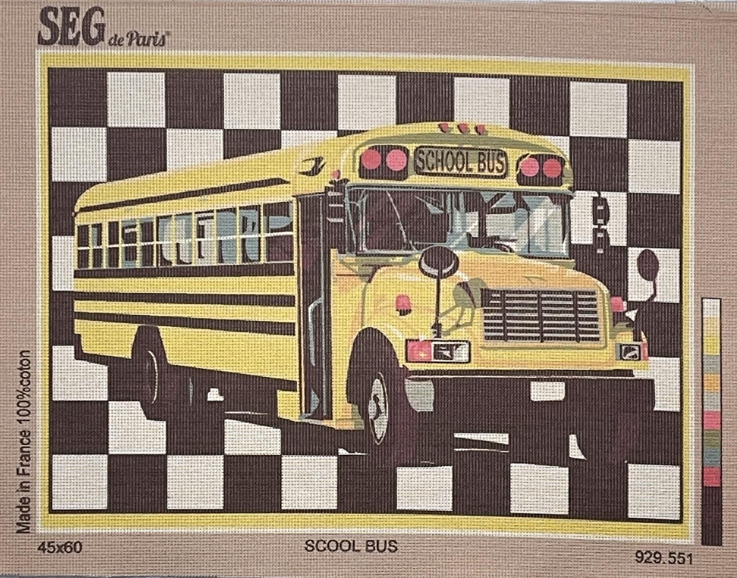 Seg Baskılı Goblen 929 551 School Bus 45x60cm Tablo Pano Sadece Goblen Kumaşı SORUNSUZ