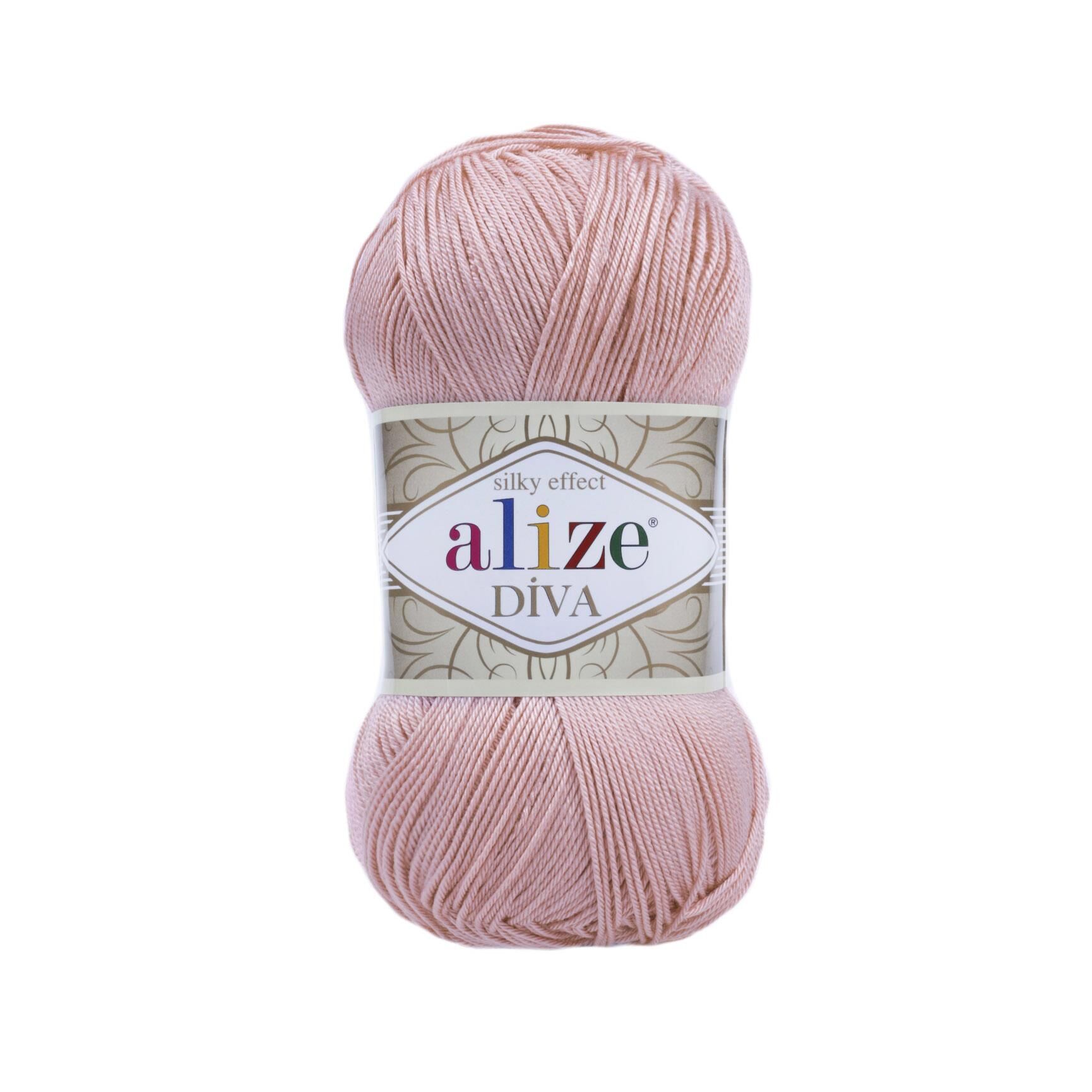 Alize Diva Merserize El Örgü İpliği 363 Gelin Pembesi
