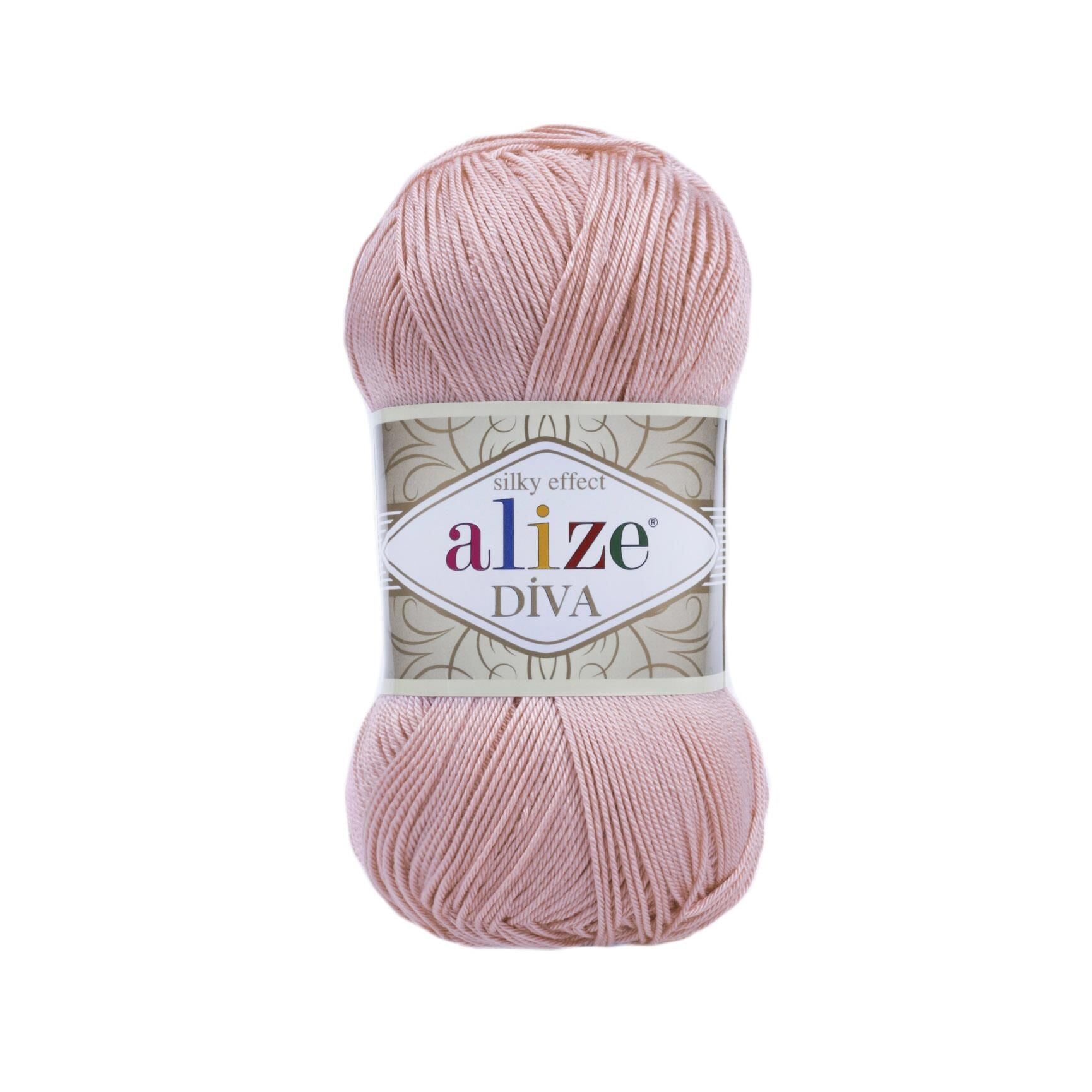 Alize Diva Merserize El Örgü İpliği 363 Gelin Pembesi