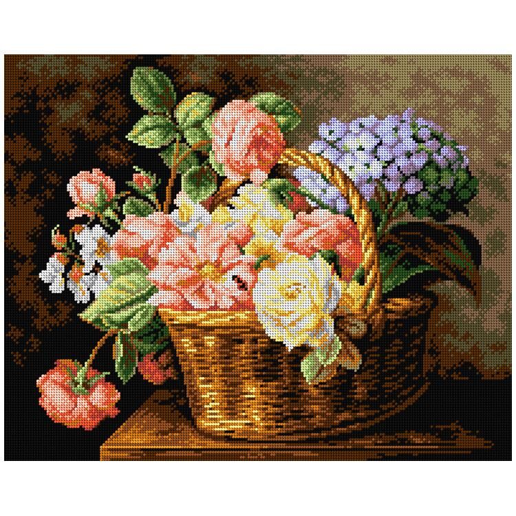 Orchidea Baskılı Goblen Sepette Çiçekler 2212 40*50 cm