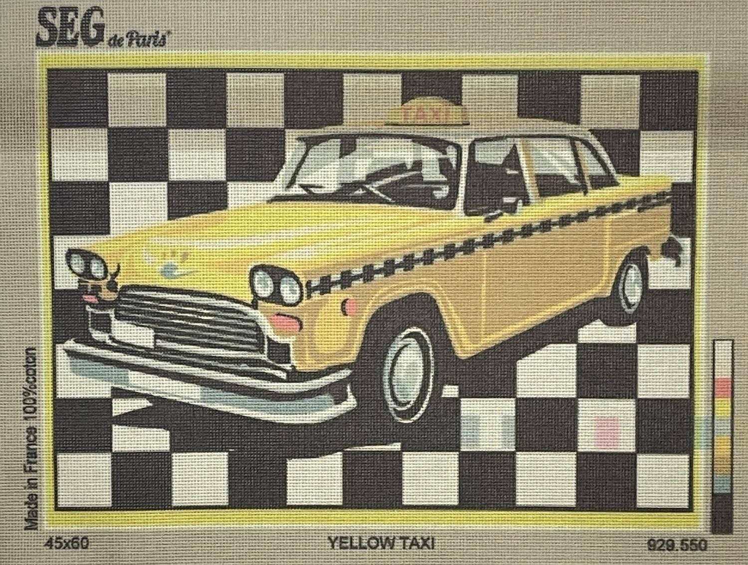 Seg Baskılı Goblen 929 550 Yellow Taxi 45x60cm Tablo Pano Sadece Goblen Kumaşı A KALİTE