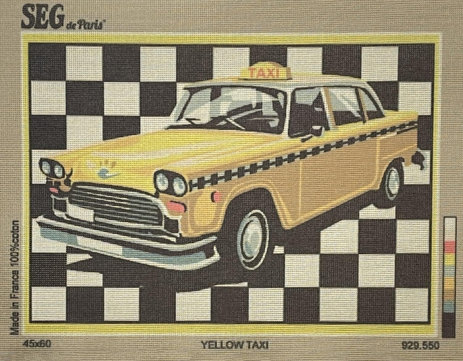 Seg Baskılı Goblen 929 550 Yellow Taxi 45x60cm Tablo Pano Sadece Goblen Kumaşı SORUNSUZ