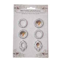 Alçı Resim Çerçevesi 6 lı Gümüş 2O+4D