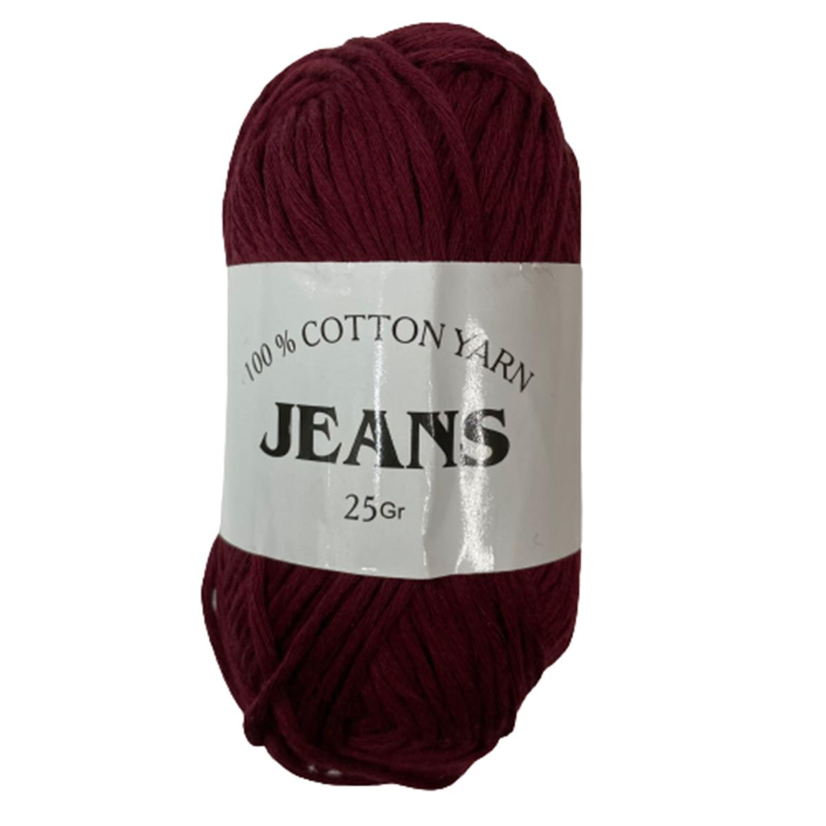 Hello İstanbul Jeans Cotton Yarn Pamuk Amigurumi Punch El Örgü İpliği 25 gr 28 Bordo