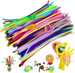 Gül Şönil Chenille Tüylü Çubuk 100 Adet