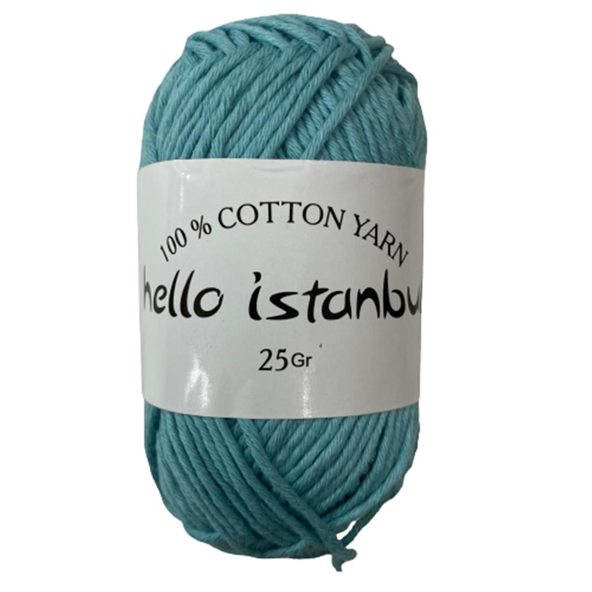 Hello İstanbul Jeans Cotton Yarn Pamuk Amigurumi Punch El Örgü İpliği 25 gr 31 Turkuaz