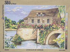 Seg Baskılı Goblen 929 539 Le Moulin De Vernon 45x60cm Tablo Pano Sadece Goblen Kumaşı SORUNSUZ