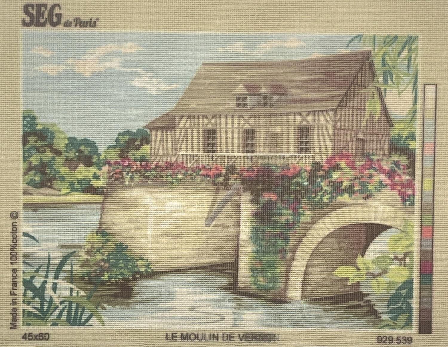 Seg Baskılı Goblen 929 539 Le Moulin De Vernon 45x60cm Tablo Pano Sadece Goblen Kumaşı B KALİTE