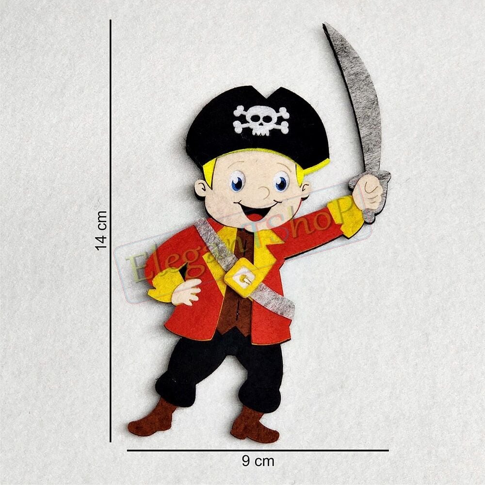 Korsan - Keçe Arma, Yama, Aplike, Patch