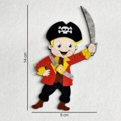 Korsan - Keçe Arma, Yama, Aplike, Patch