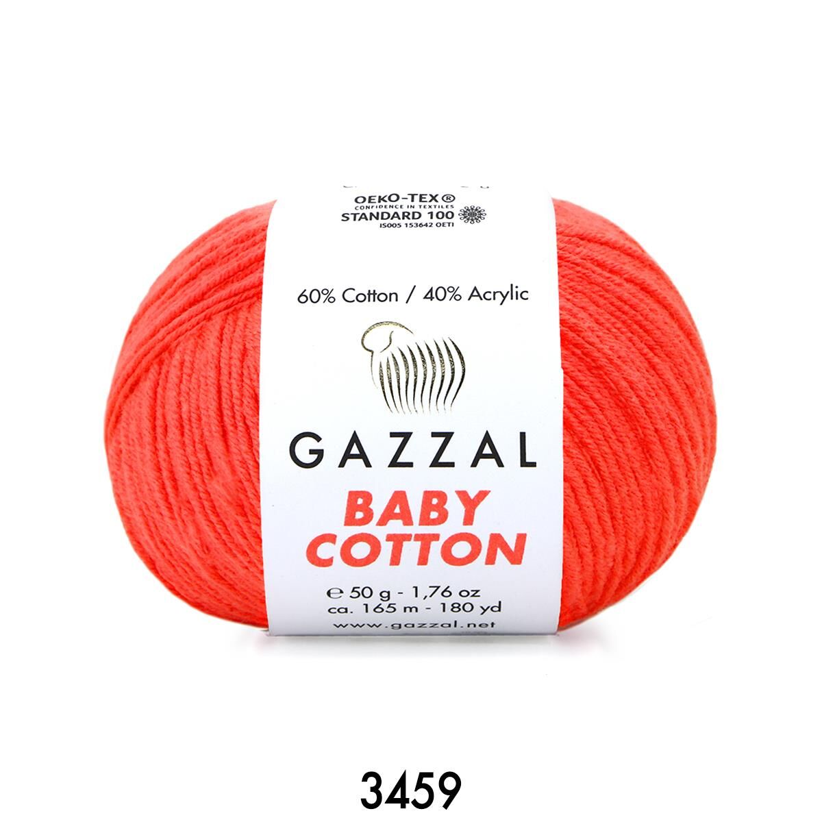 Gazzal Baby Cotton Amigurumi 50gr - Örgü İpi 3459 Turuncu