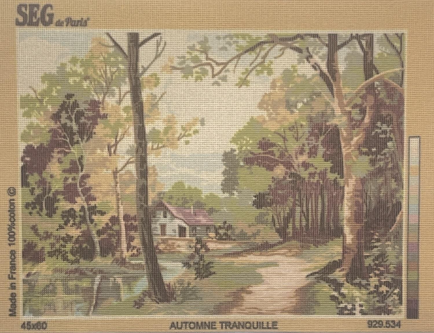 Seg Baskılı Goblen 929 534 Automne Tranquille 45x60cm Tablo Pano Sadece Goblen Kumaşı A KALİTE