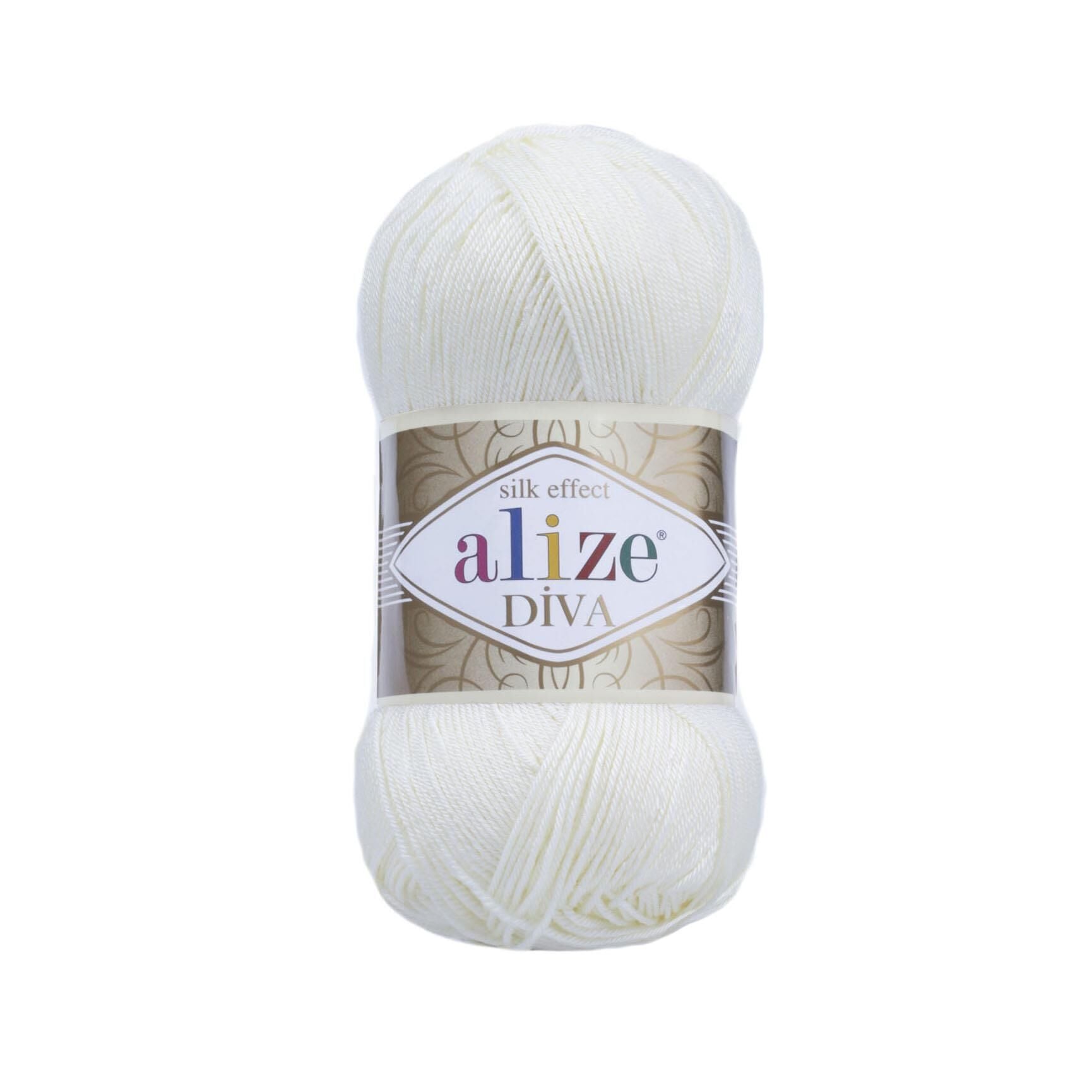 Alize Diva Merserize El Örgü İpliği 1055 Şeker Beyazı