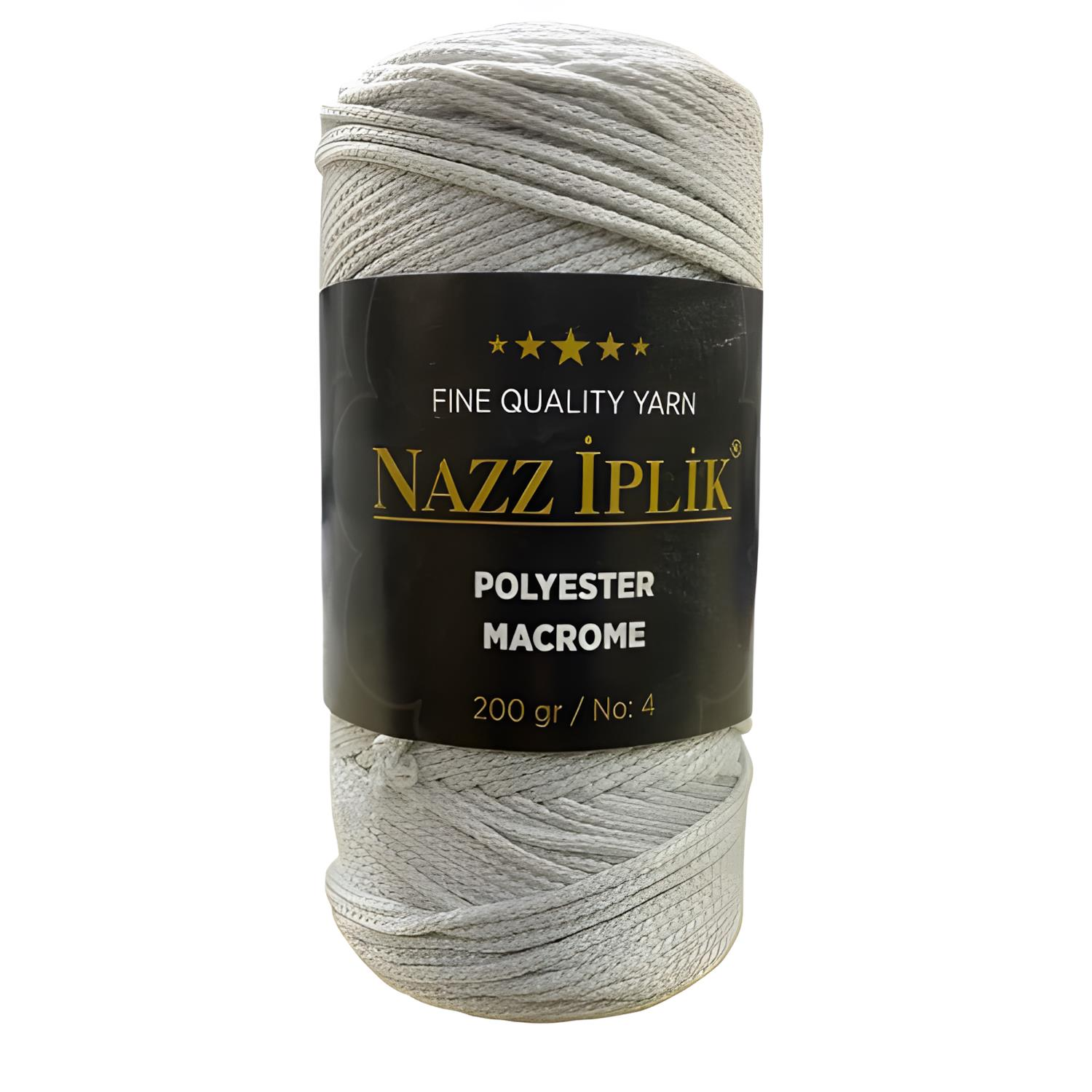 Nazz Polyester Makrome El Örgü İpi 200 gr 63 Kirli Beyaz