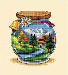 Orchidea Kanaviçe Kiti (iplik, iğne, kumaş) 7914