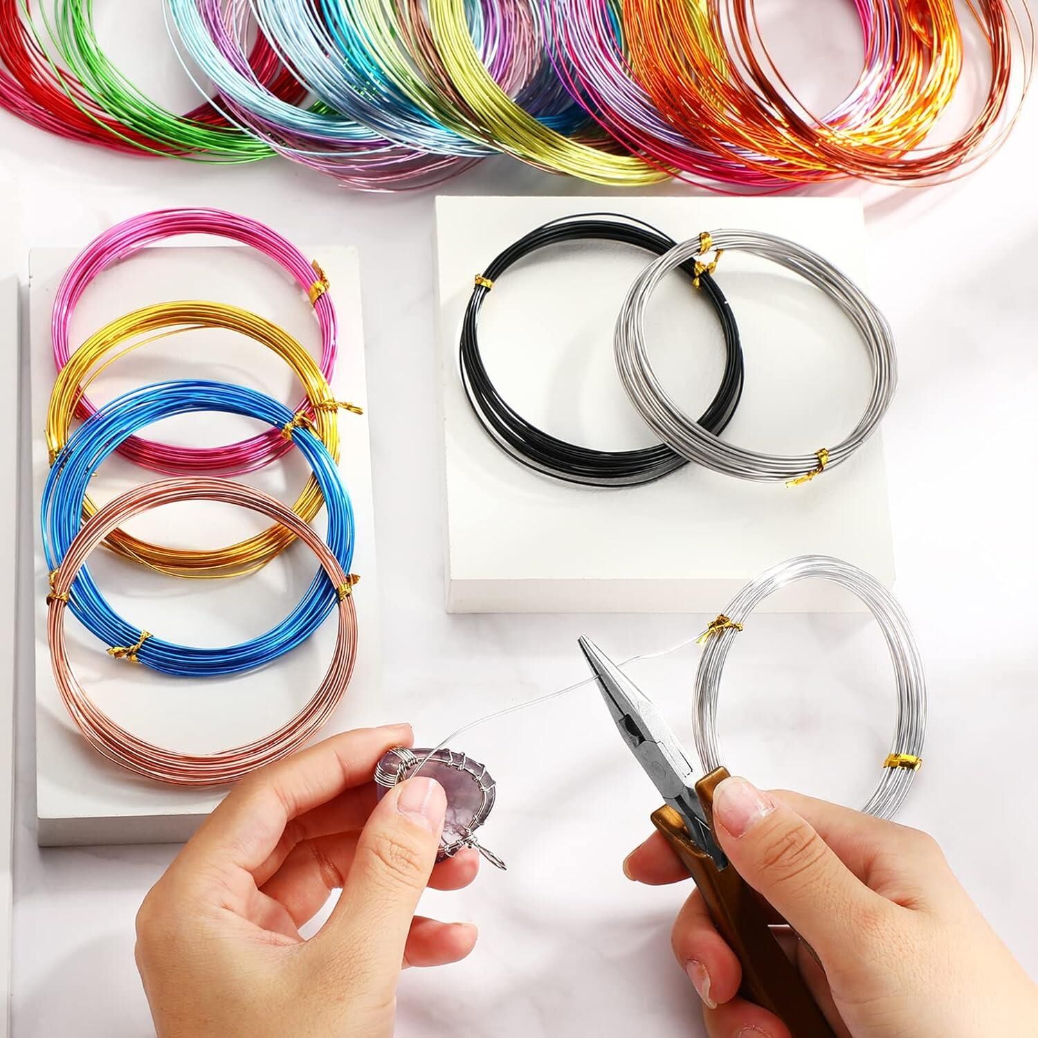 Alüminyum Çiçek Taç Boncuk Amigurumi Aksesuar Teli 1.0 mm