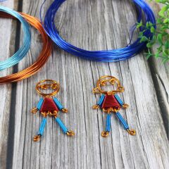 Alüminyum Çiçek Taç Boncuk Amigurumi Aksesuar Teli 1.0 mm 19 Mavi