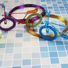 Alüminyum Çiçek Taç Boncuk Amigurumi Aksesuar Teli 1.0 mm 20 Fuşya