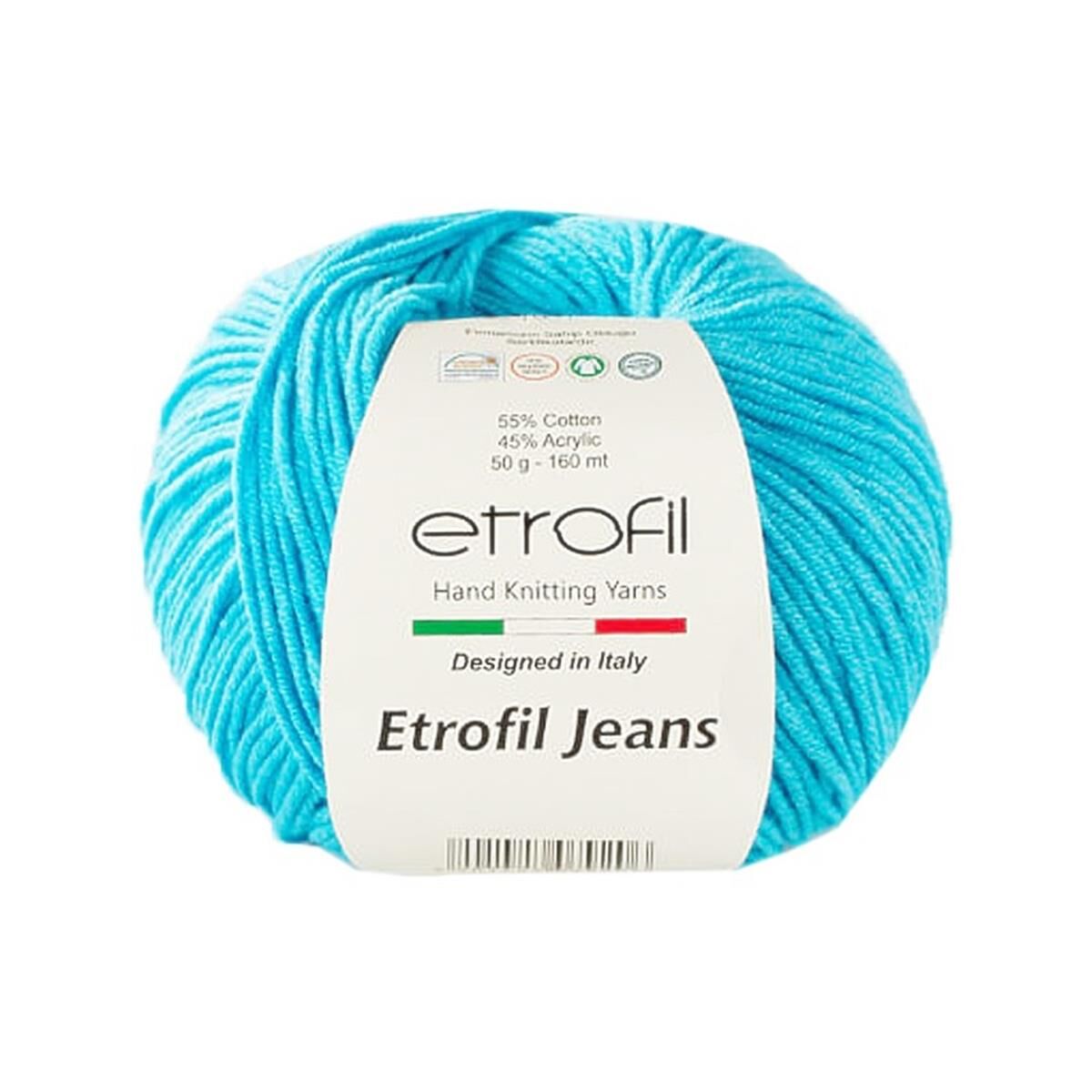 Etrofil Jeans El Örgü İpi 50 Gr 021 Su Mavisi