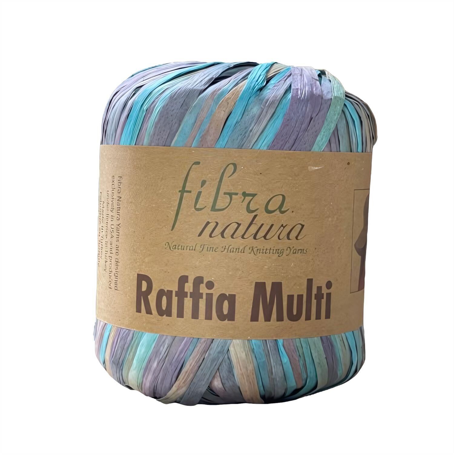 Himalaya Fibra Natura Raffia Multi - Rafya Şapka Çanta Kağıt İp 117 14 Turkuaz Lila
