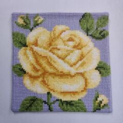 Vervaco İşlenmiş Goblen Yastık Çiçek Desenli yviiA